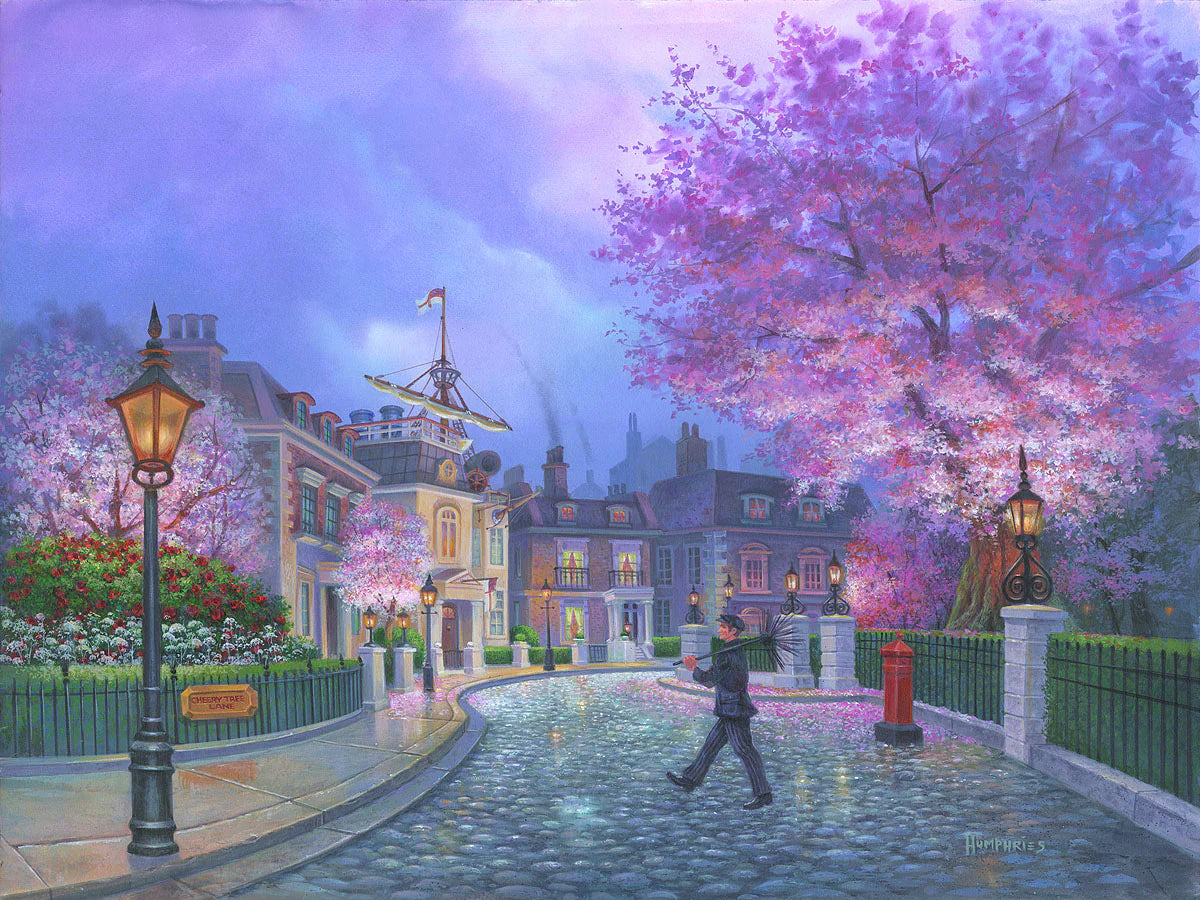 Michael Humphries Disney "Cherry Tree Lane" Limited Edition Canvas Giclee