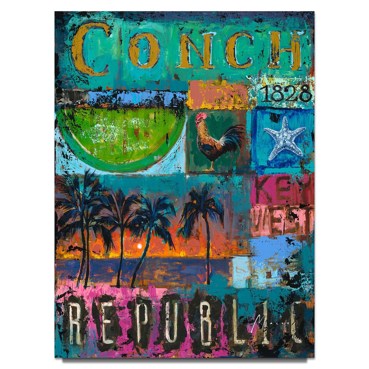 Shawn Mackey "Conch Republic" Limited Edition Canvas Giclee