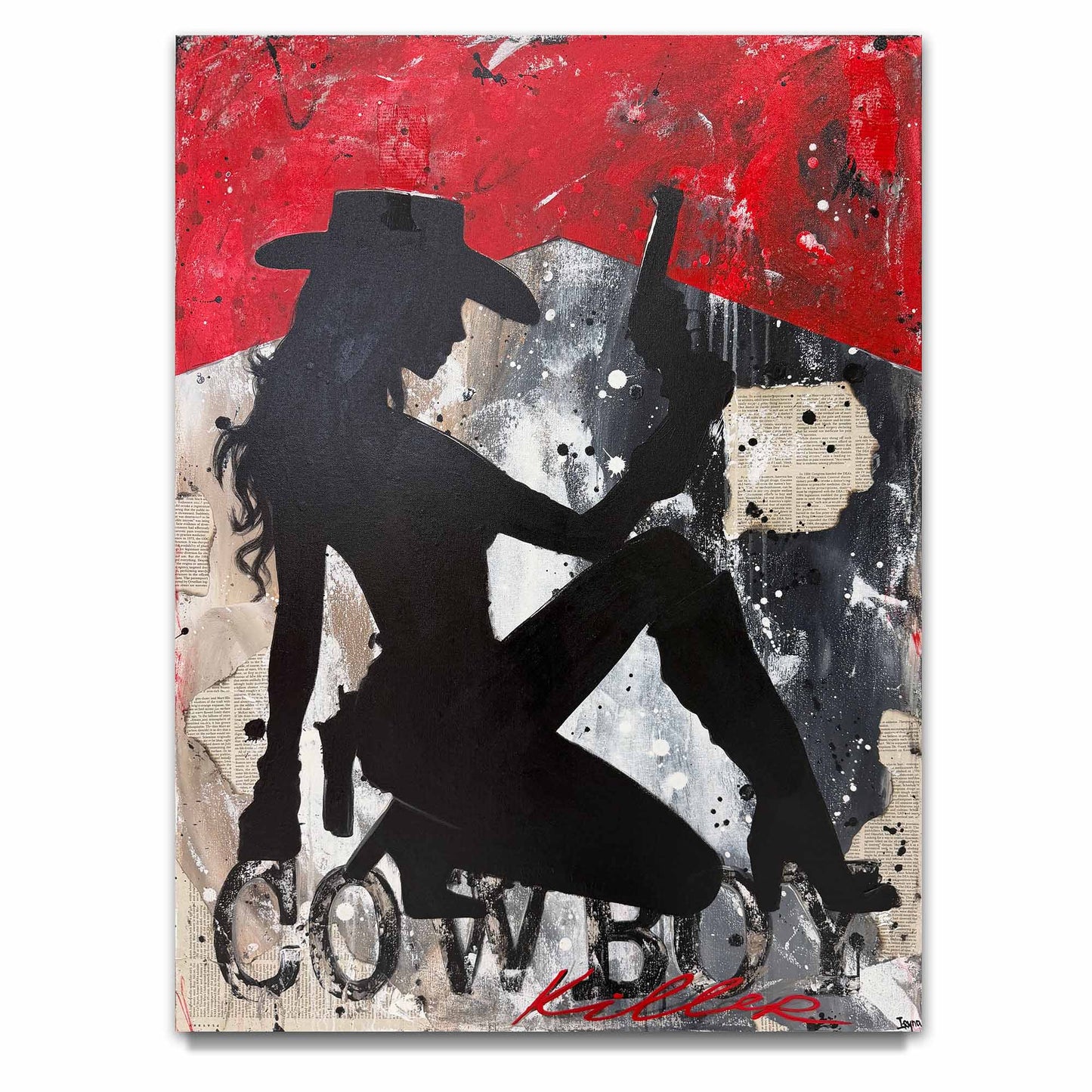 Iryna Miahka "Cowboy Killer" Original Canvas