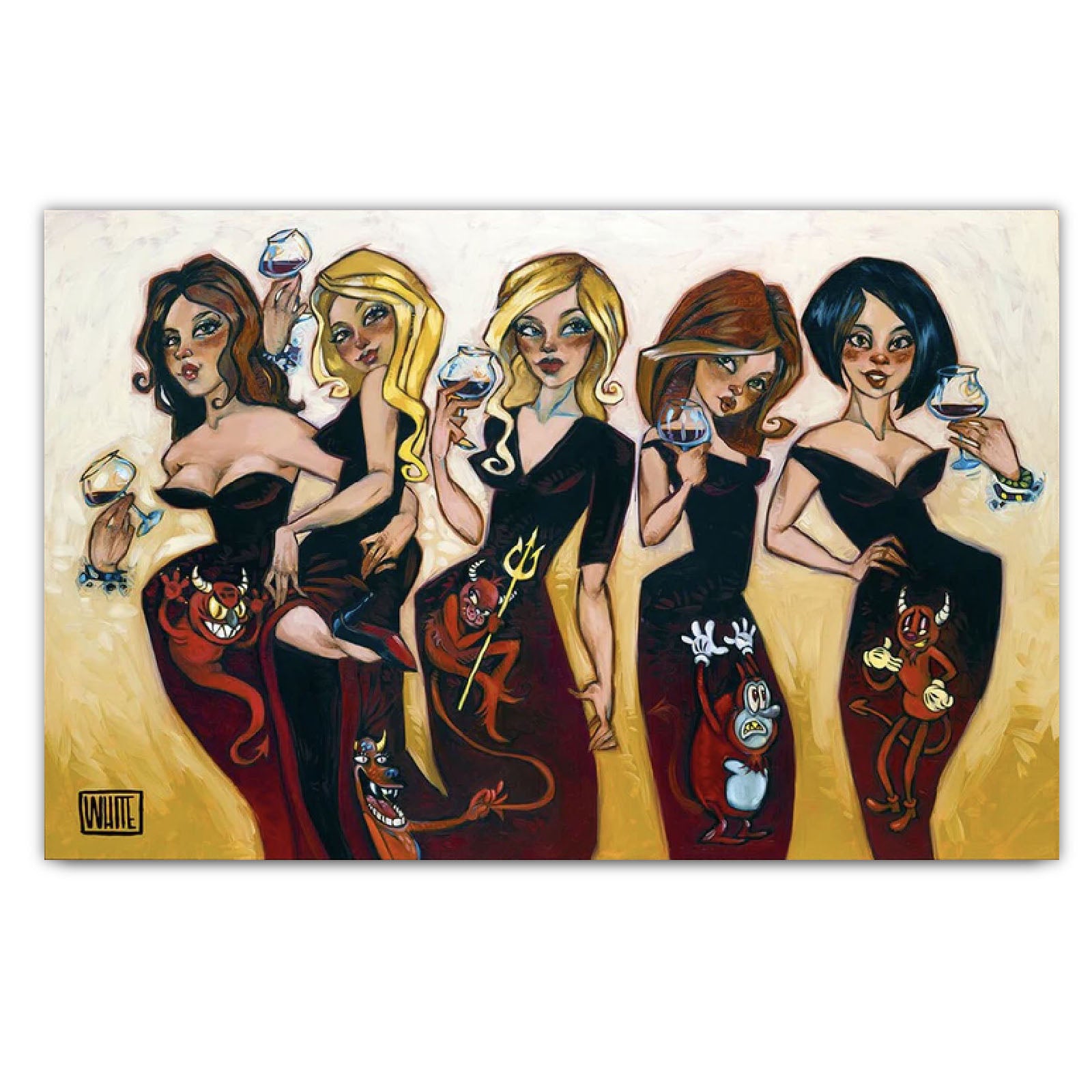 Todd White "Devils in the Wine" Limited Edition Canvas On Board