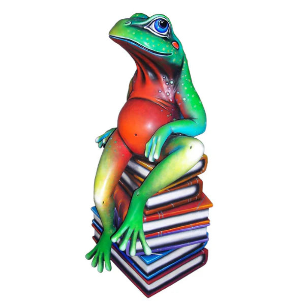 Carlos and Albert "Frog Book Club" Sculpture