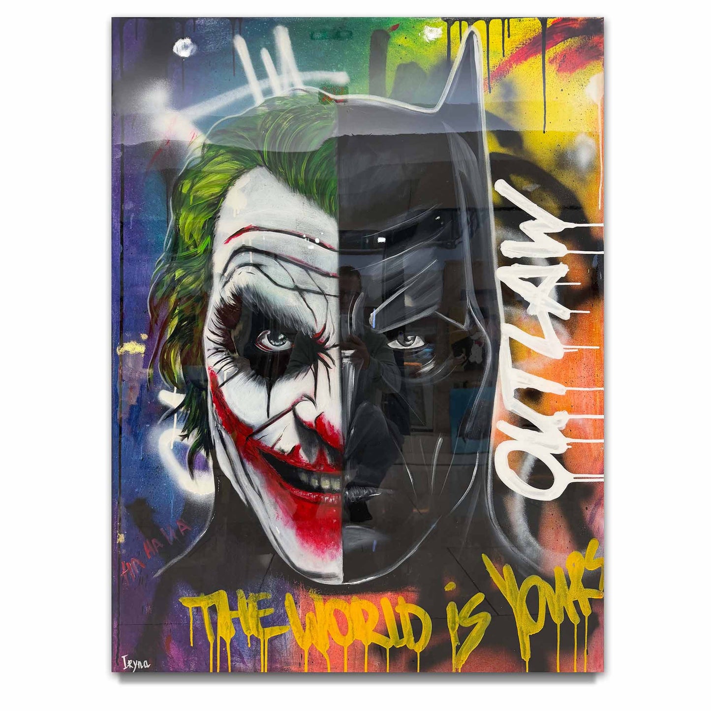 Iryna Miahka "Joker / Batman" Original Canvas