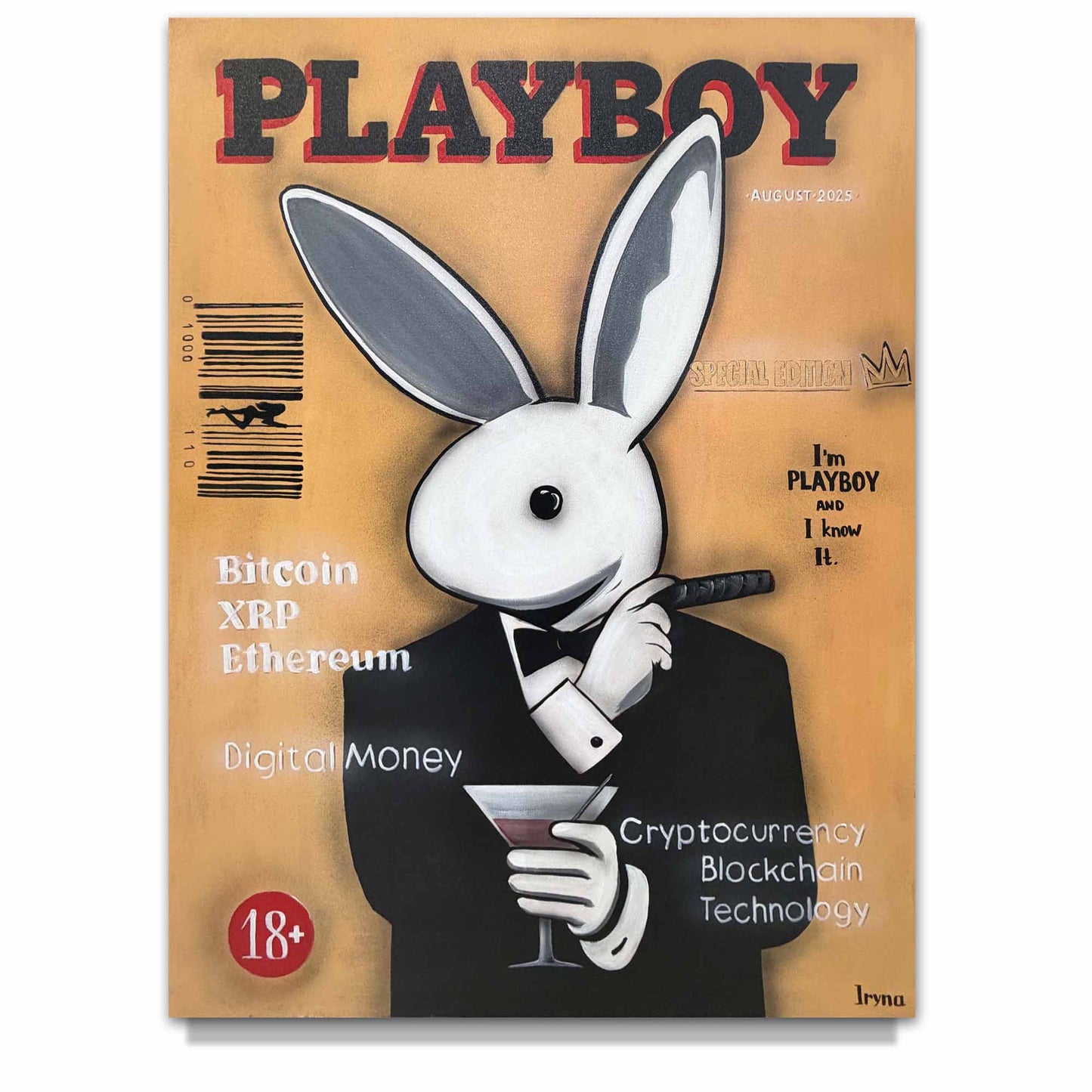 Iryna Miahka "Playboy" Original Canvas