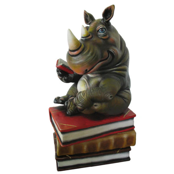 Carlos and Albert "Rhino Book Club" Sculpture