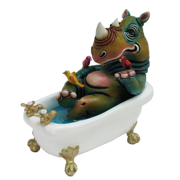 Carlos and Albert "Rhino in Bathtub" Sculpture