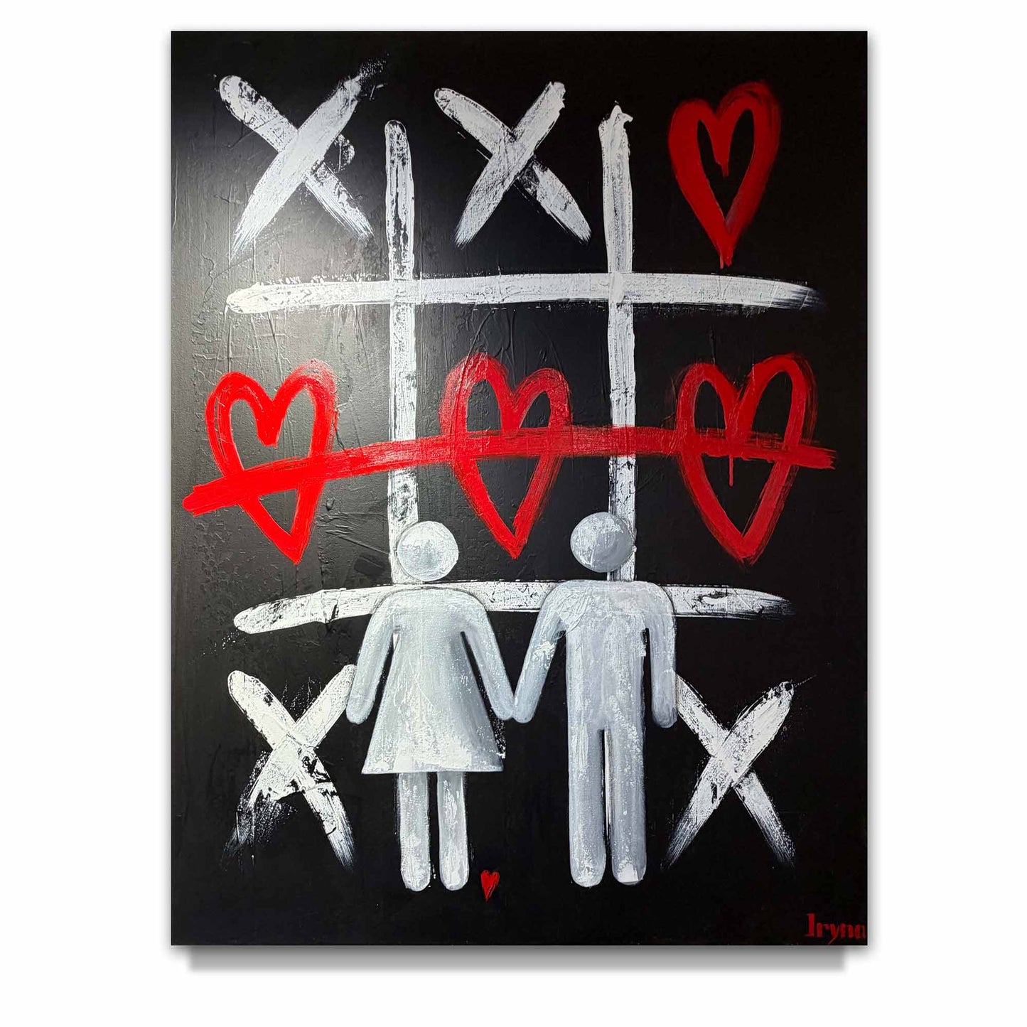 Iryna Miahka "Tic Tac Toe" Original Canvas