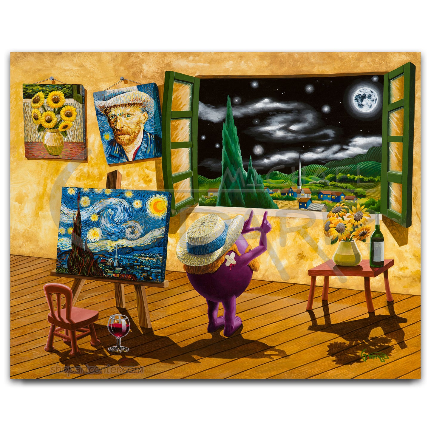 Michael Godard "Van Gogh's Vision" Limited Edition Canvas Giclee
