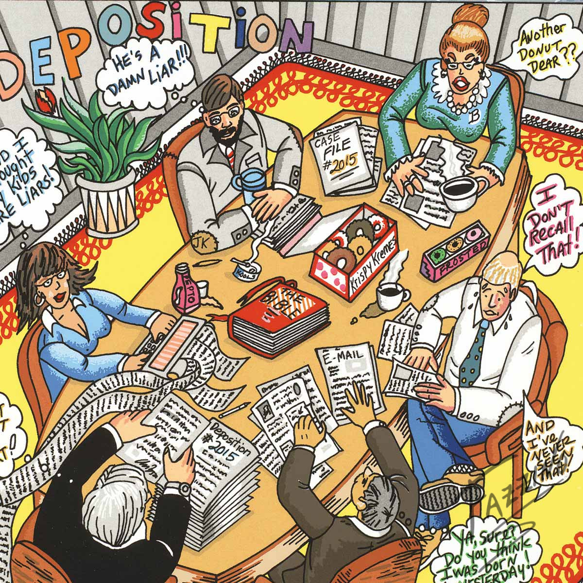 Charles Fazzino "Don’t Wait…Litigate" 3D Limited Edition Silkscreen on Paper