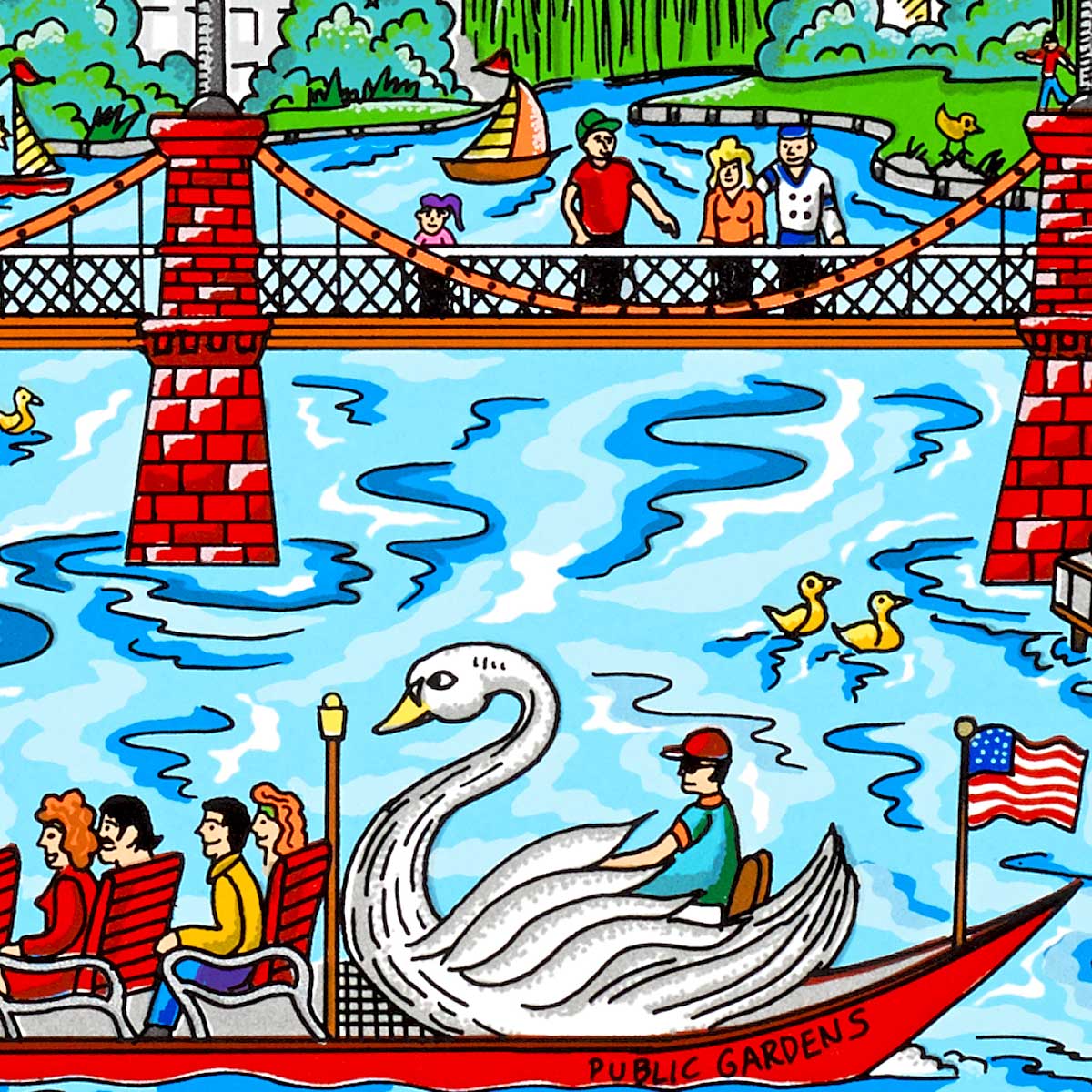 Charles Fazzino "Seasonally Boston" 3D Limited Edition Silkscreen on Paper