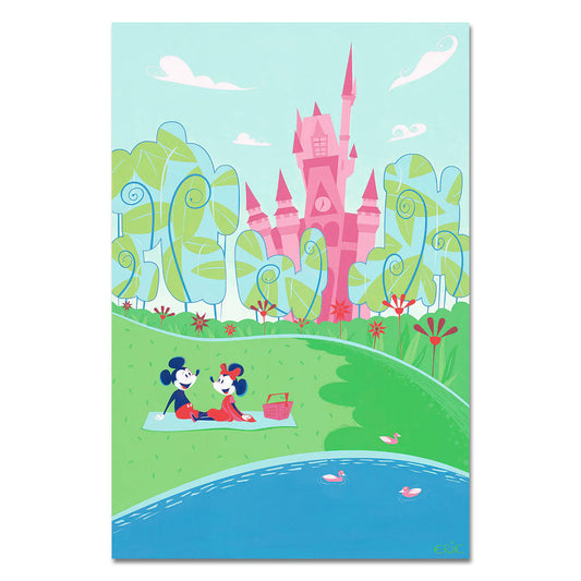 Eric Doggett Disney "Castle View for Two" Limited Edition Canvas Giclee