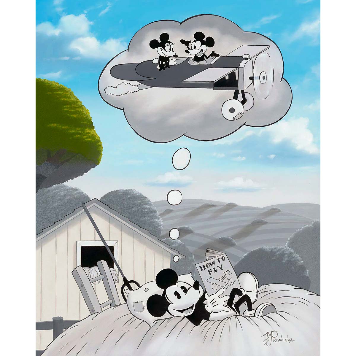 Michael Provenza Disney "Plane Crazy 1928" Limited Edition Canvas Giclee
