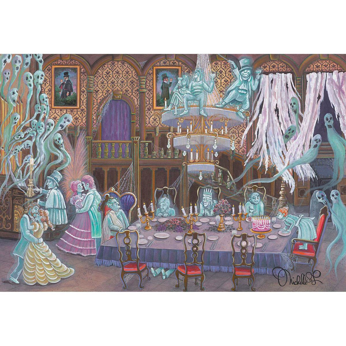 Michelle St. Laurent Disney "Haunted Ballroom" Limited Edition Canvas Giclee