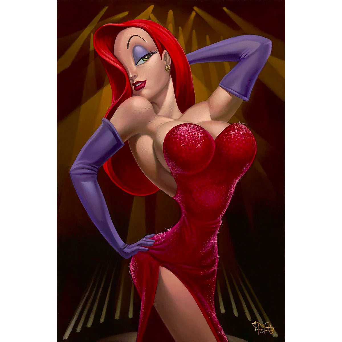 Jared Franco Disney "Jessica Rabbit" Limited Edition Canvas Giclee