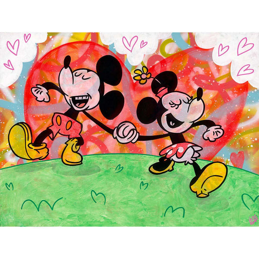 Beau Hufford Disney "Love Goes Hand in Hand" Limited Edition Canvas Giclee