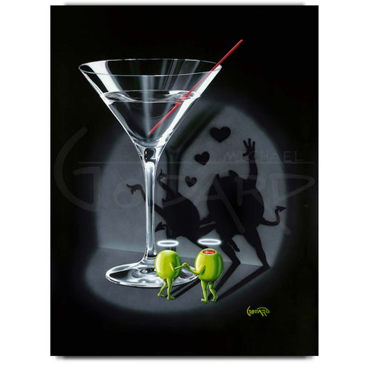 Michael Godard "First Date Martini" Limited Edition Canvas Giclee