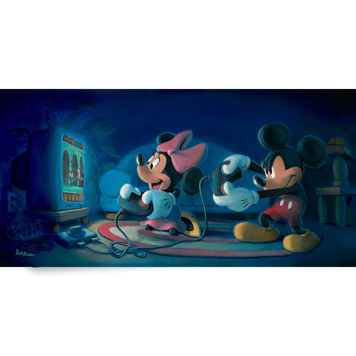 Rob Kaz Disney "Game Night" Limited Edition Canvas Giclee