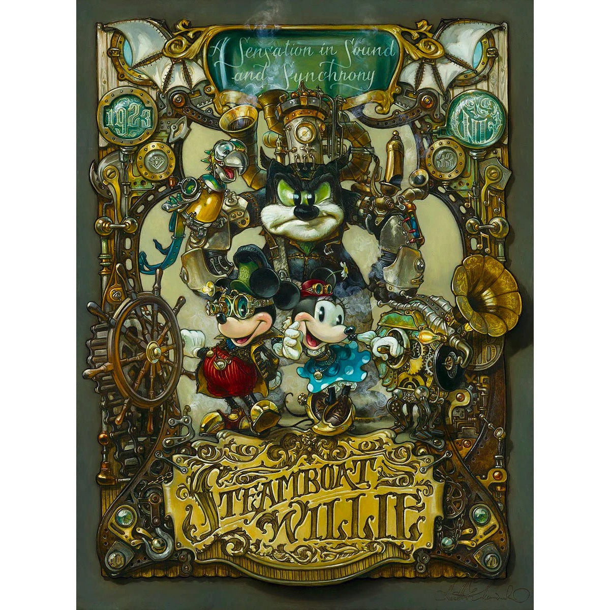Heather Edwards Disney "Steampunk Mickey and Me 1923" Limited Edition Giclee