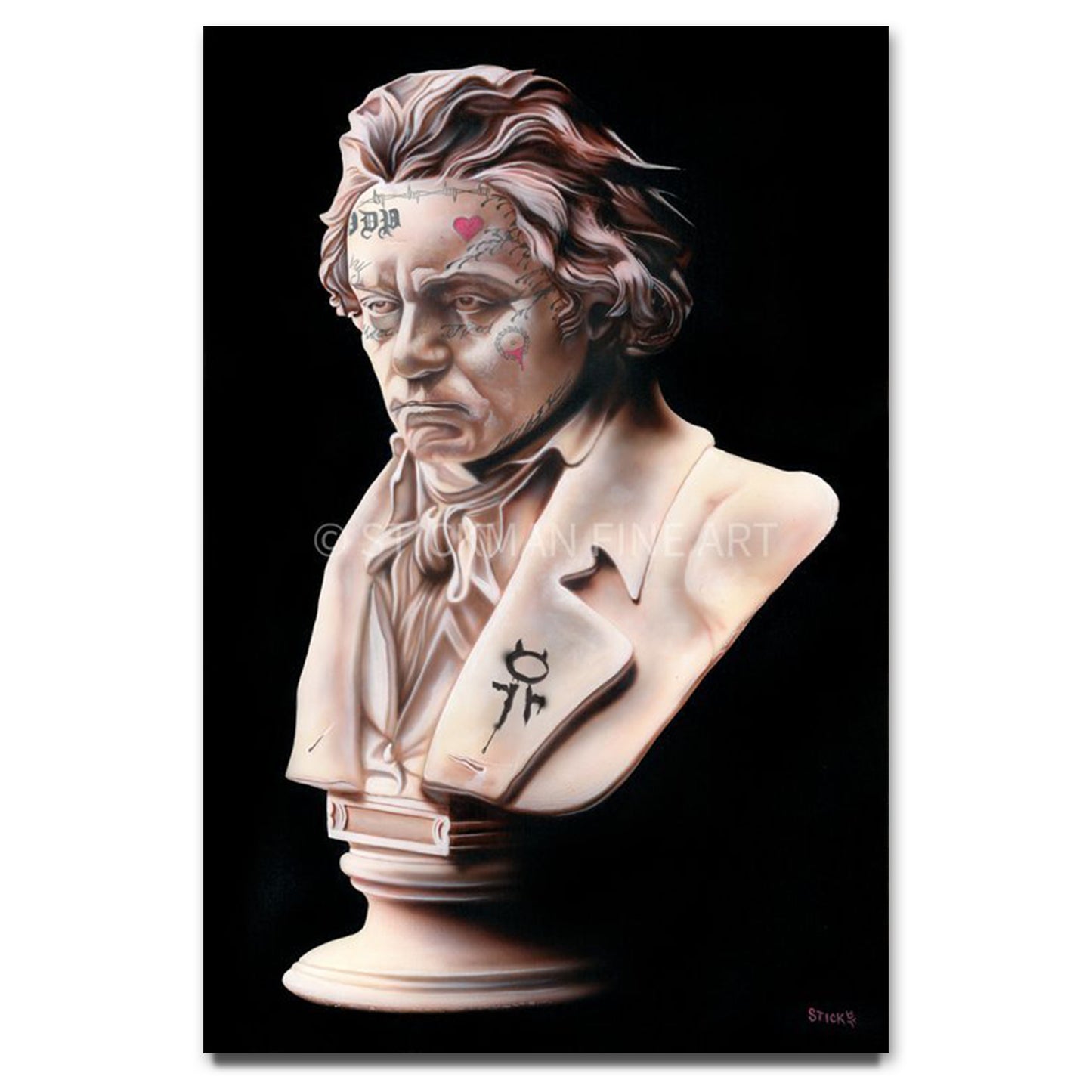 Stickman "I Feel Just Like a Rockstar" (Beethoven / Post Malone) Limited Edition Canvas Giclee