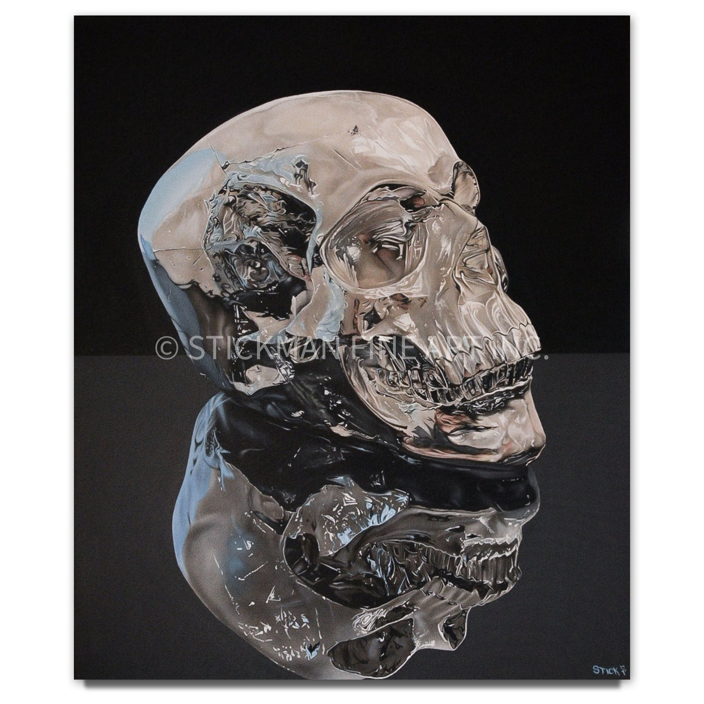 Stickman "Silver Machine" (Silver Skull / Hawkwind) Limited Edition Canvas Giclee