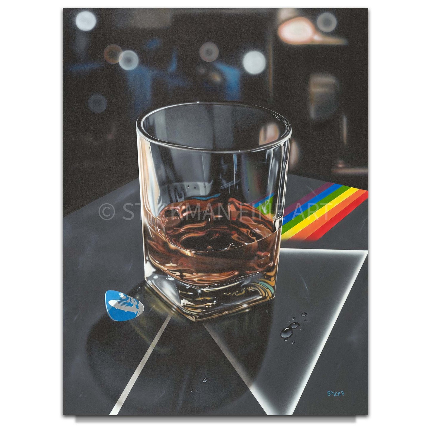 Stickman "The Dark Side" (Whiskey Glass) Limited Edition Giclee