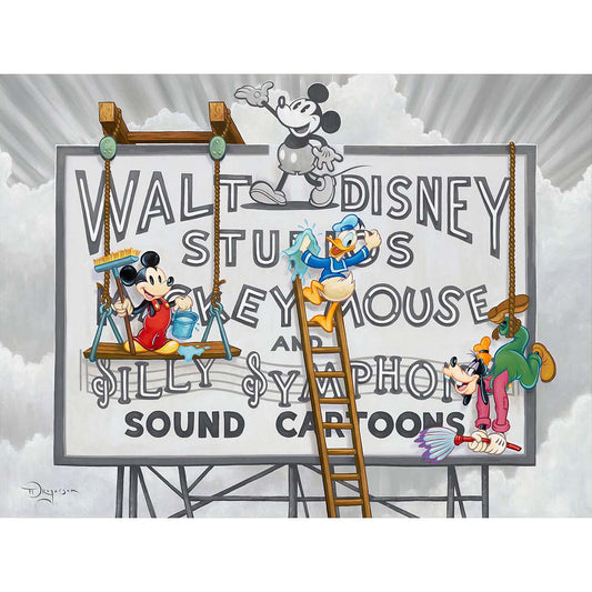 Tim Rogerson Disney "Studio Sign Cleaners" Limited Edition Canvas Giclee