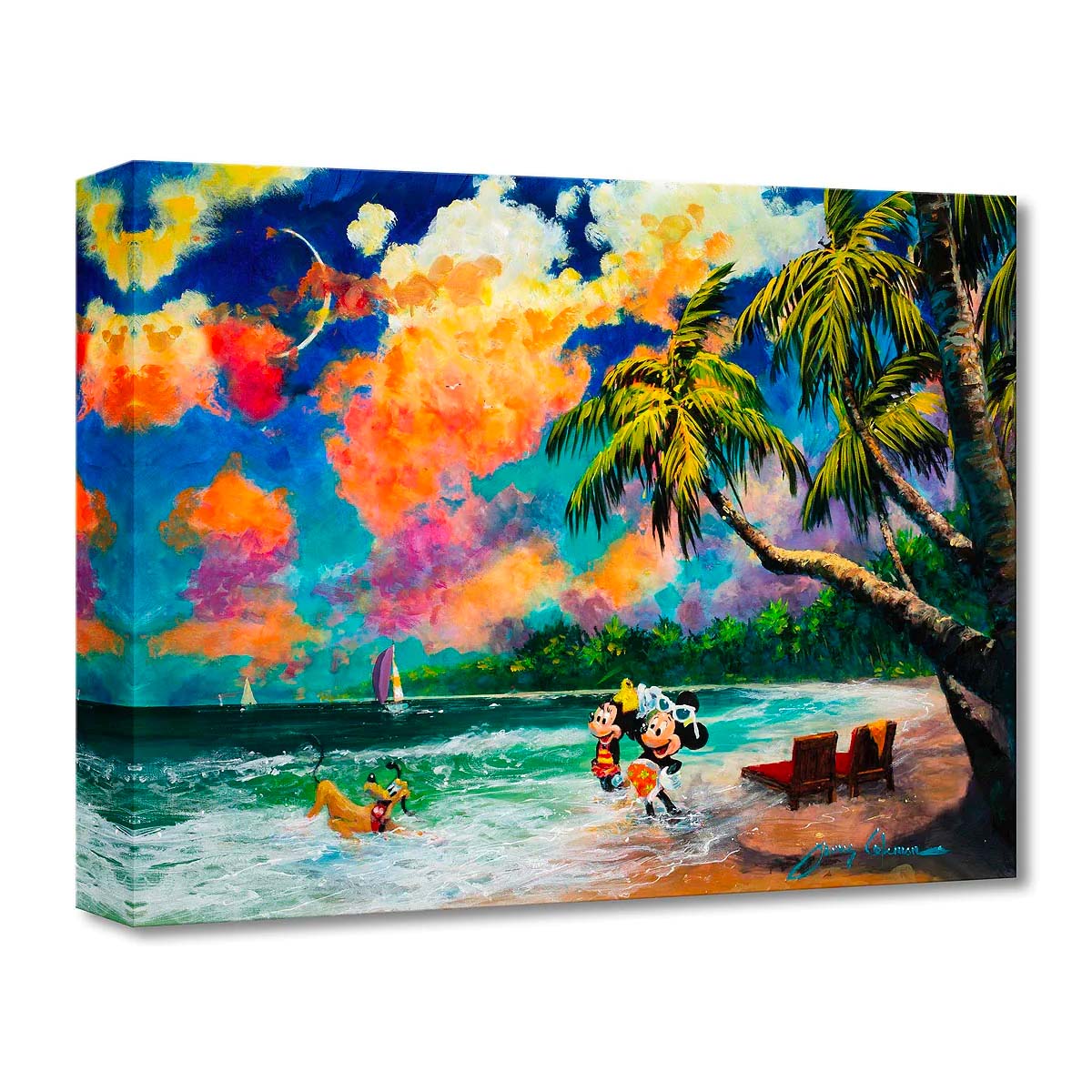 James Coleman Disney "Together in Paradise" Limited Edition Canvas Giclee