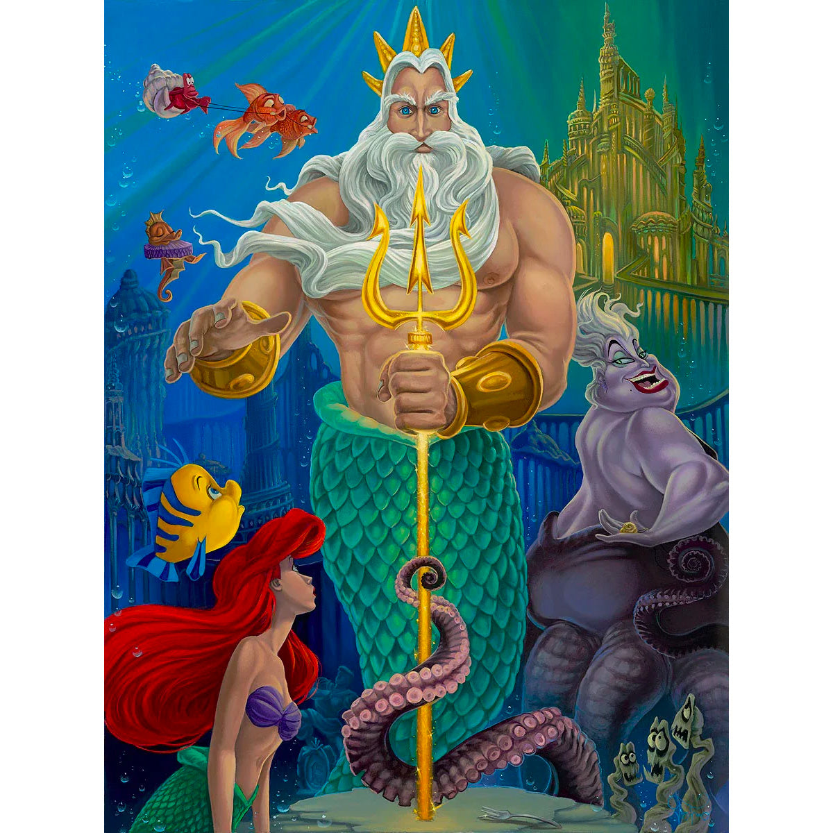 Jared Franco Disney "Triton's Kingdom" Limited Edition Canvas Giclee