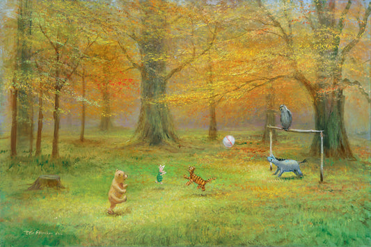 Peter Ellenshaw Disney "Pooh Soccer" Limited Edition Canvas Giclee