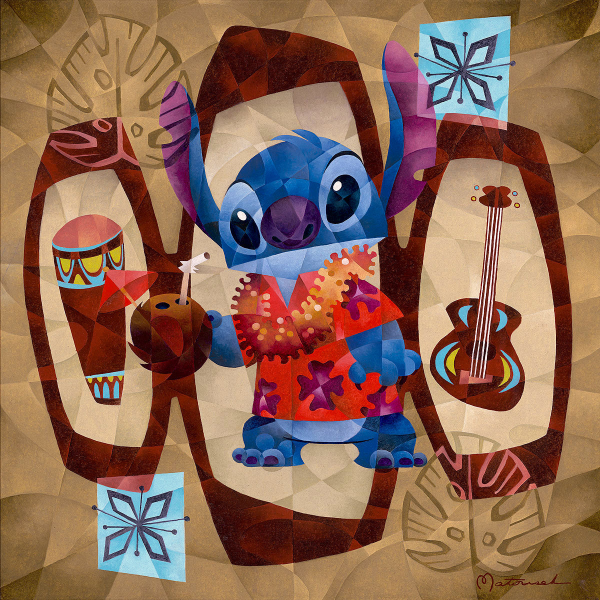Tom Matousek Disney "The Stitch Life" Limited Edition Canvas Giclee