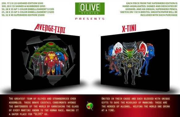 Michael Godard "Avenge-Tini" Limited Edition Canvas Giclee