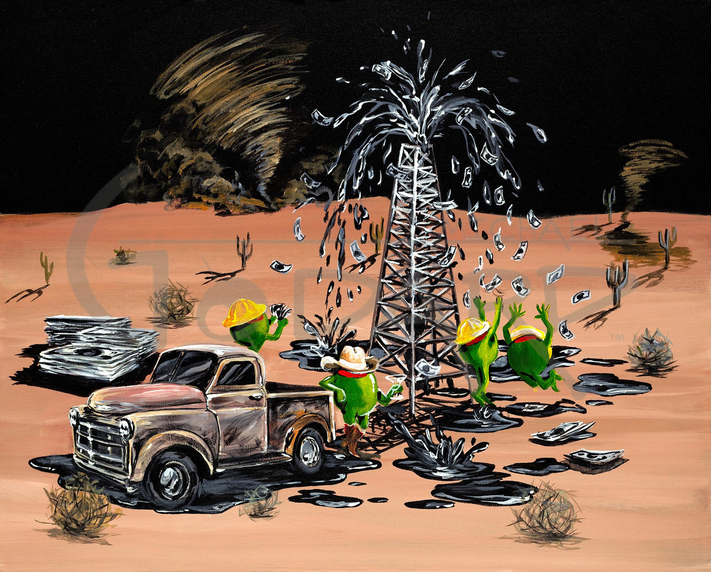 Michael Godard "Black Gold" Limited Edition Canvas Giclee