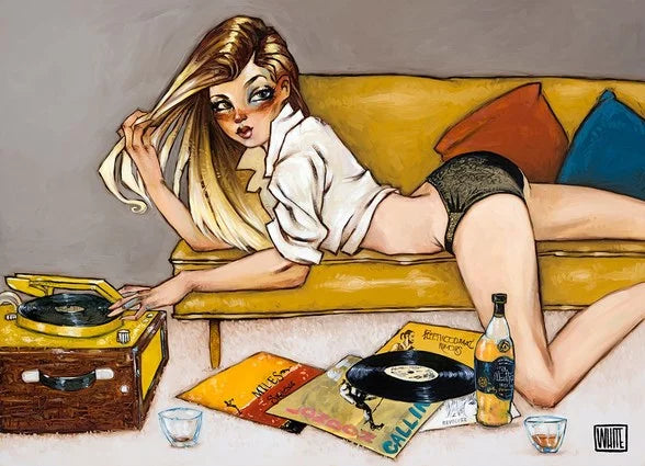 Todd White "Nine Pieces of Vinyl" Limited Edition Canvas Giclee