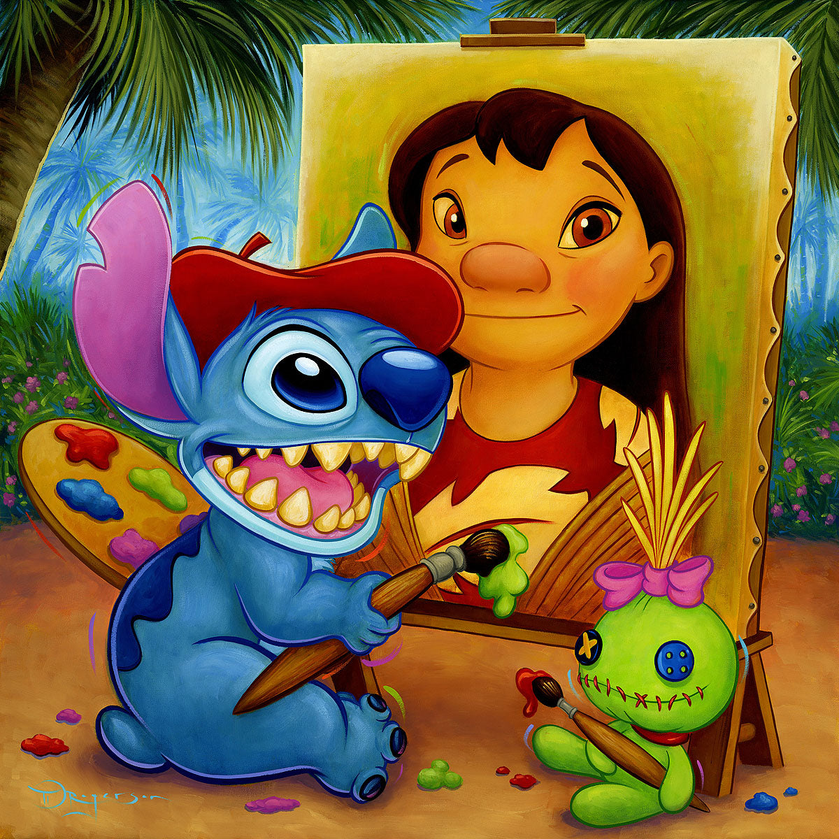 Tim Rogerson Disney "The Mona Lilo" Limited Edition Canvas Giclee