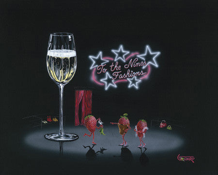 Michael Godard "Champagne Shopper" Limited Edition Canvas Giclee