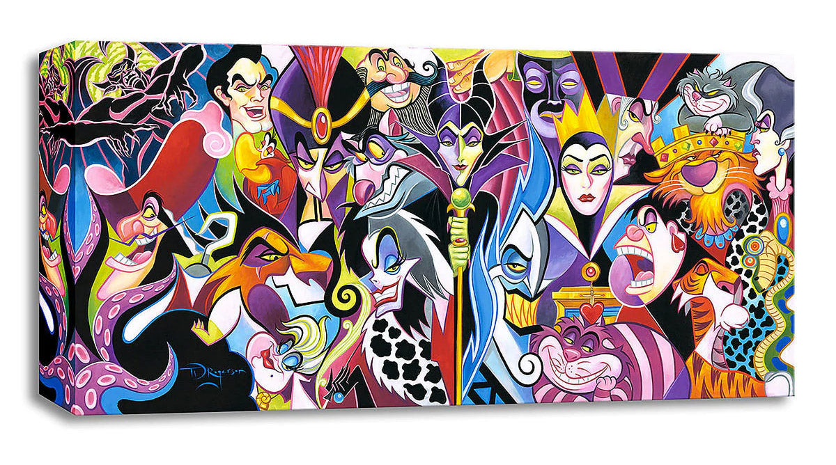 Tim Rogerson Disney "All Their Wicked Ways" Limited Edition Canvas Giclee