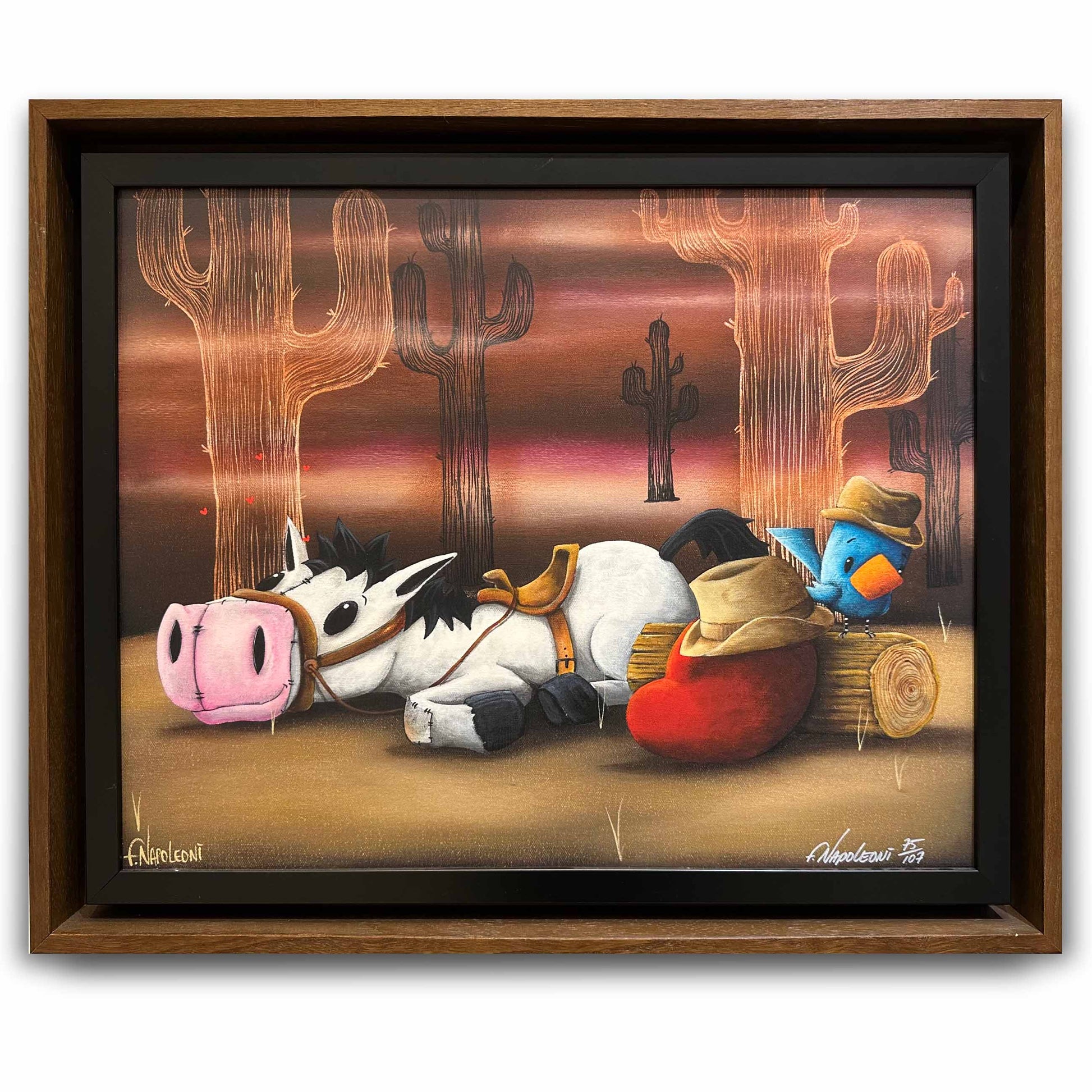 Fabio Napoleoni Framed • Sweet Little Cowboy Dreamer 75/107 Limited Edition