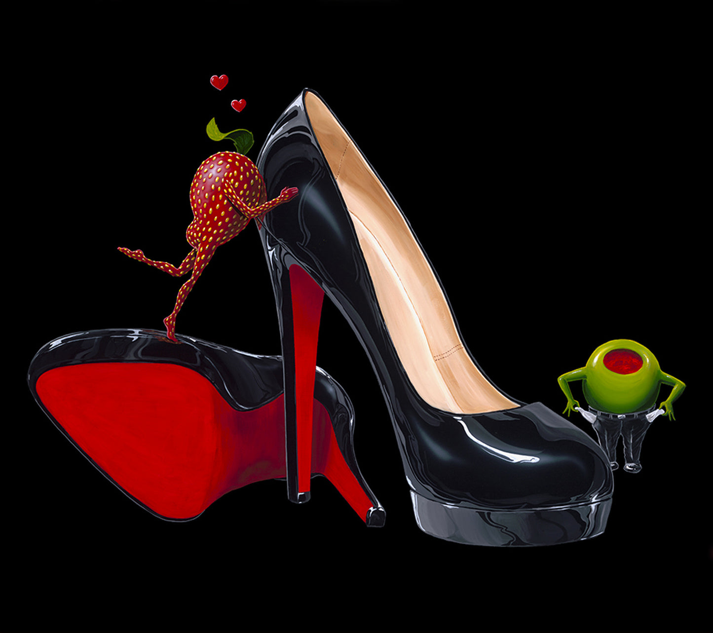 Michael Godard "I Love My Heels" Limited Edition Canvas Giclee