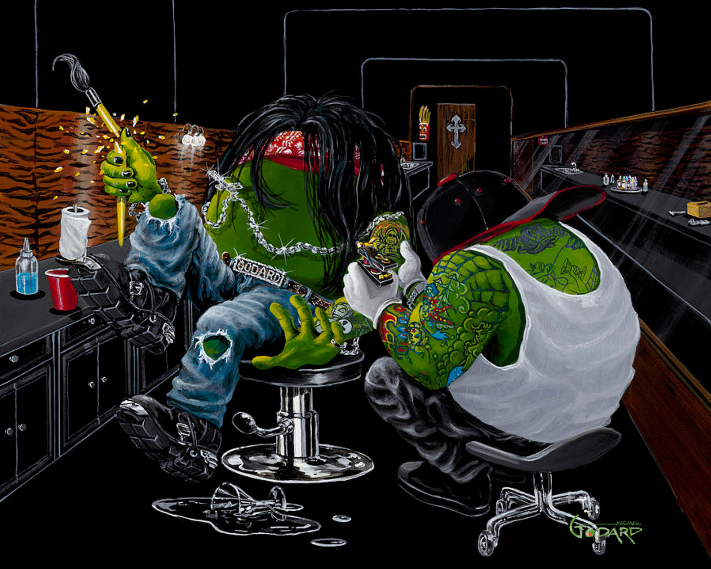 Michael Godard "Ink Slinger" Limited Edition Canvas Giclee