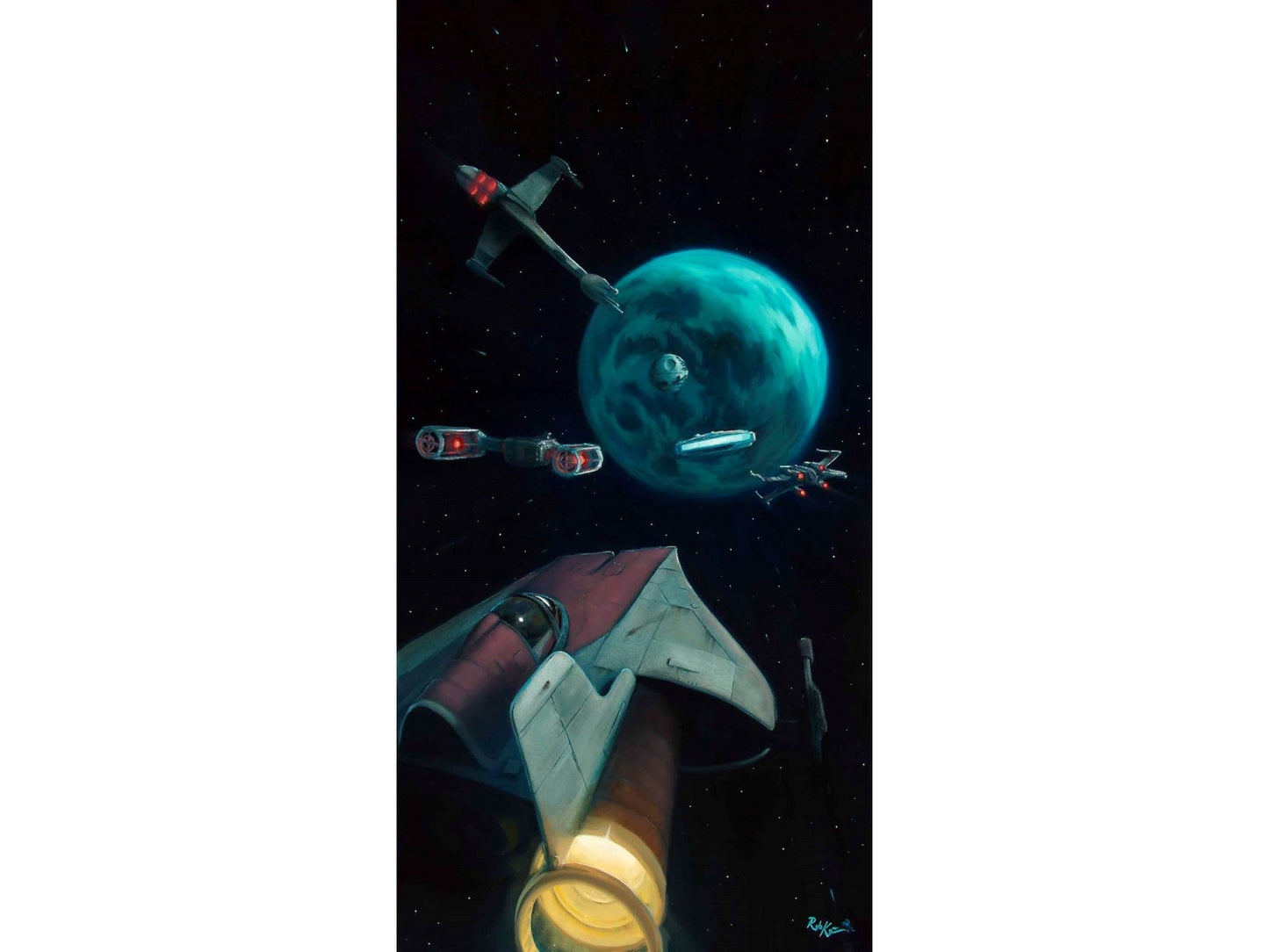 Rob Kaz Star Wars "The Endor Approach" Limited Edition Canvas Giclee