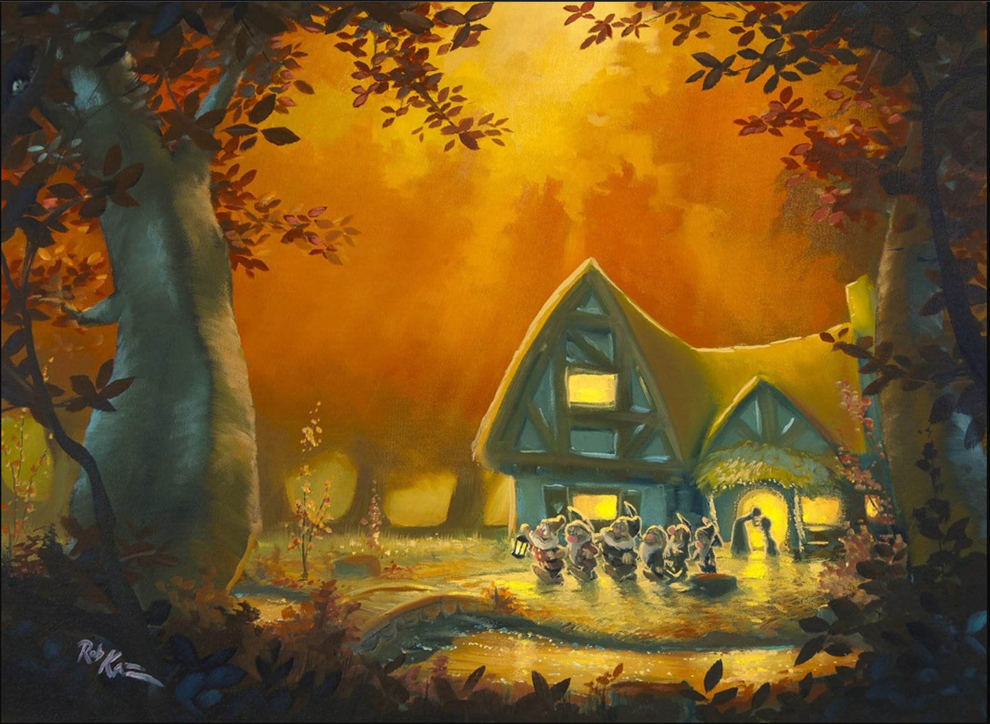 Rob Kaz Disney "Morning Kiss" Limited Edition Canvas Giclee