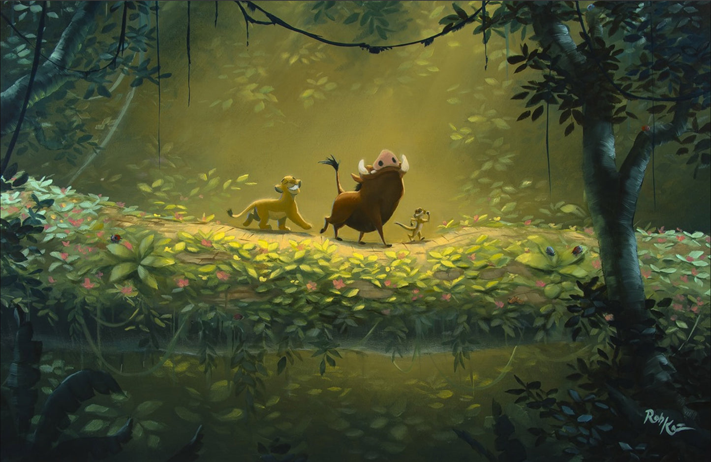 Rob Kaz Disney "No Worries" Limited Edition Canvas Giclee