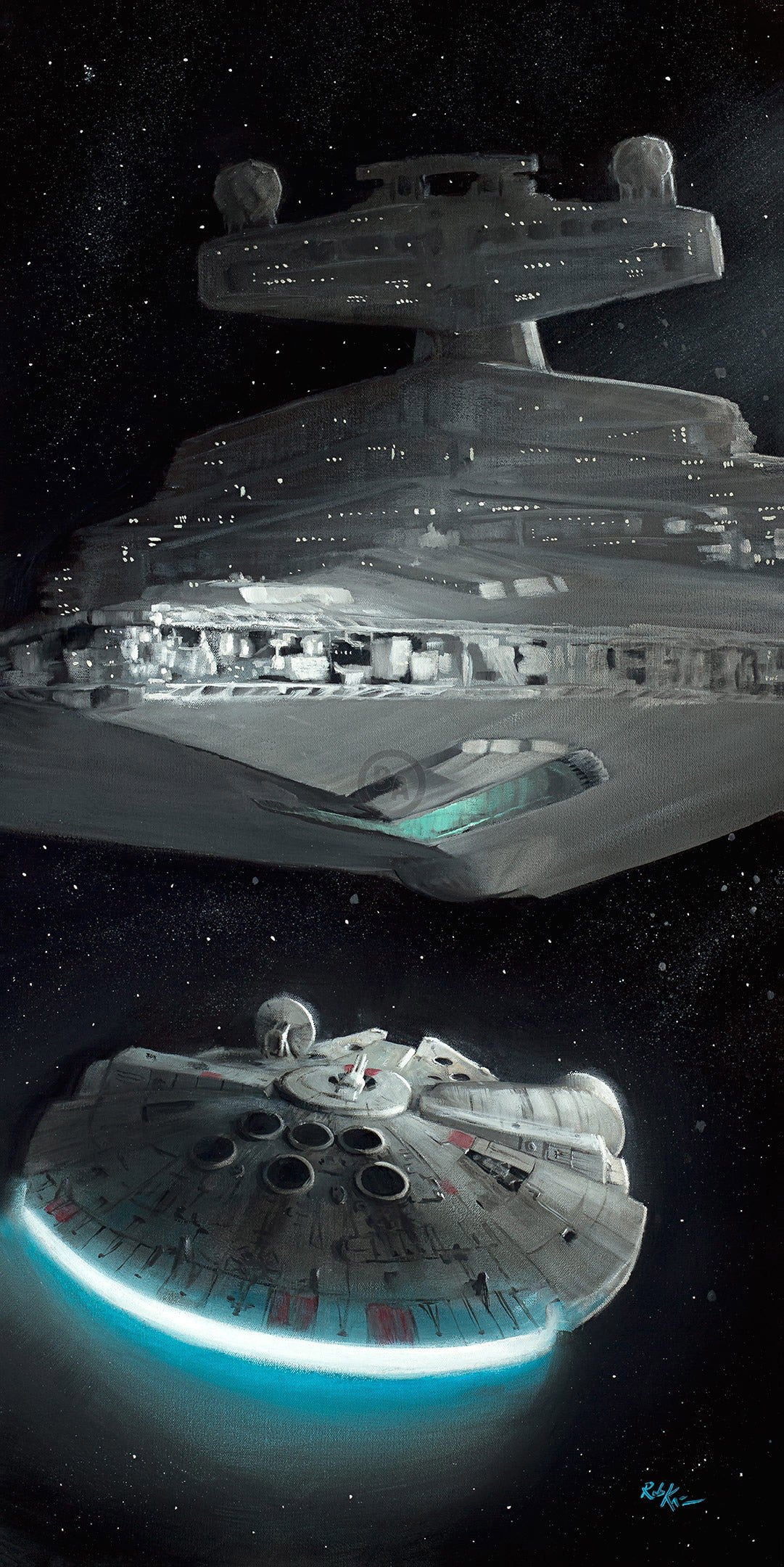 Rob Kaz Star Wars "Han's Maneuver" Limited Edition Canvas Giclee