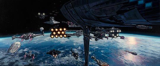 Rodel Gonzalez Star Wars "Battle of Scarif" Limited Edition Canvas Giclee