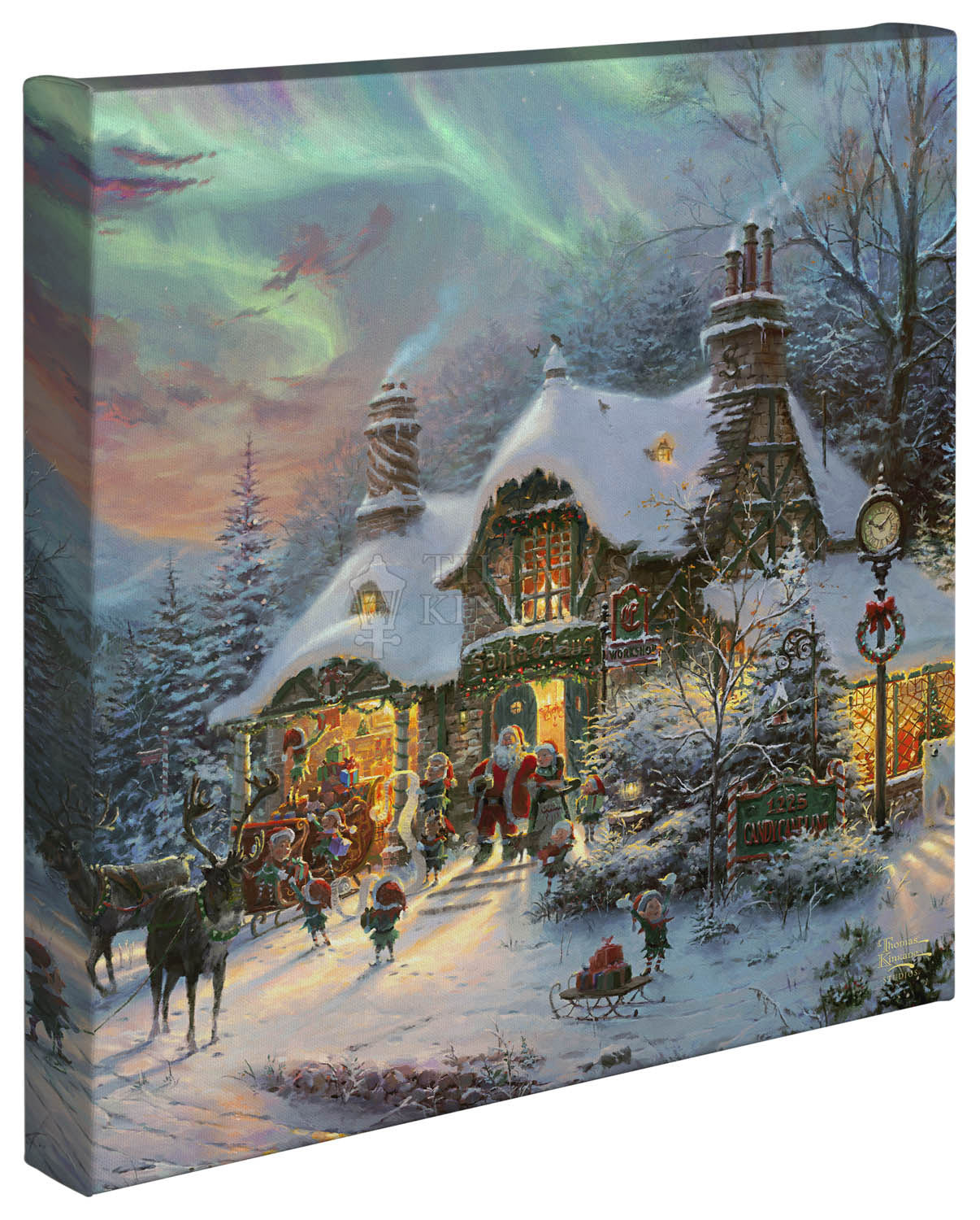 Thomas Kinkade Studios "Santa's Night Before Christmas" Limited and Open Canvas Giclee