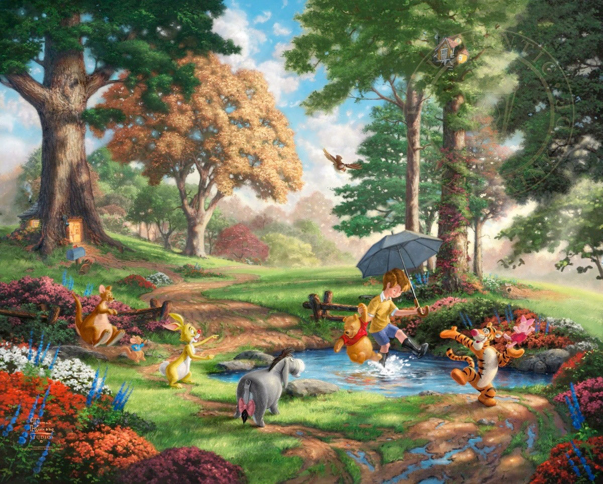 Thomas Kinkade Disney Dreams "Winnie the Pooh I" Limited and Open Canvas Giclee