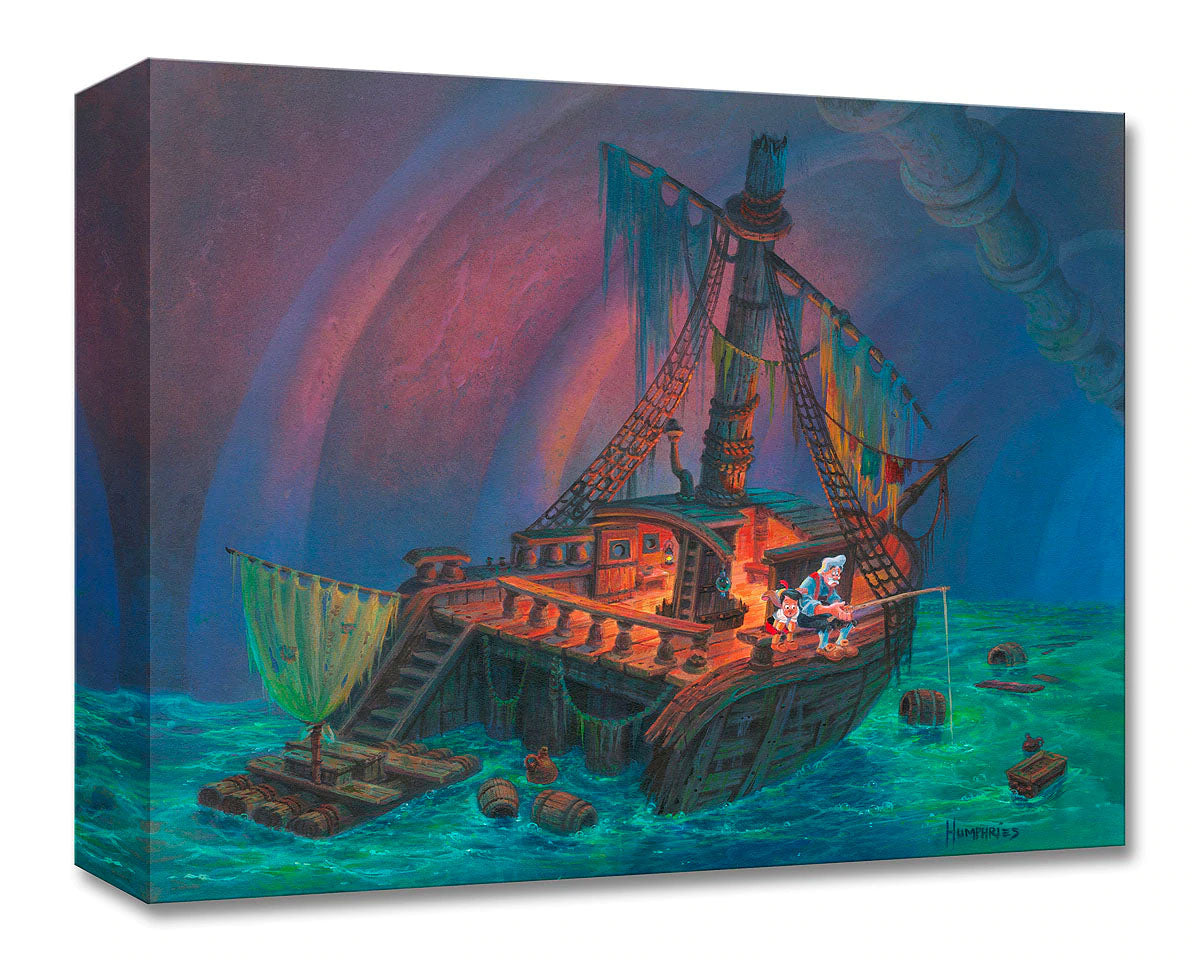 Michael Humphries Disney "What Now Geppetto?" Limited Edition Canvas Giclee