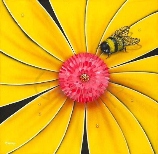 Michael Godard "Yellow Bumble Bee" Limited Edition Canvas Giclee