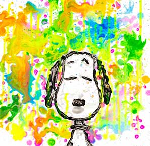 Snoopy as Fine Art Poses Eyes Closed