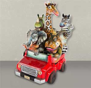 Carlos and Albert Sculpture of Animals