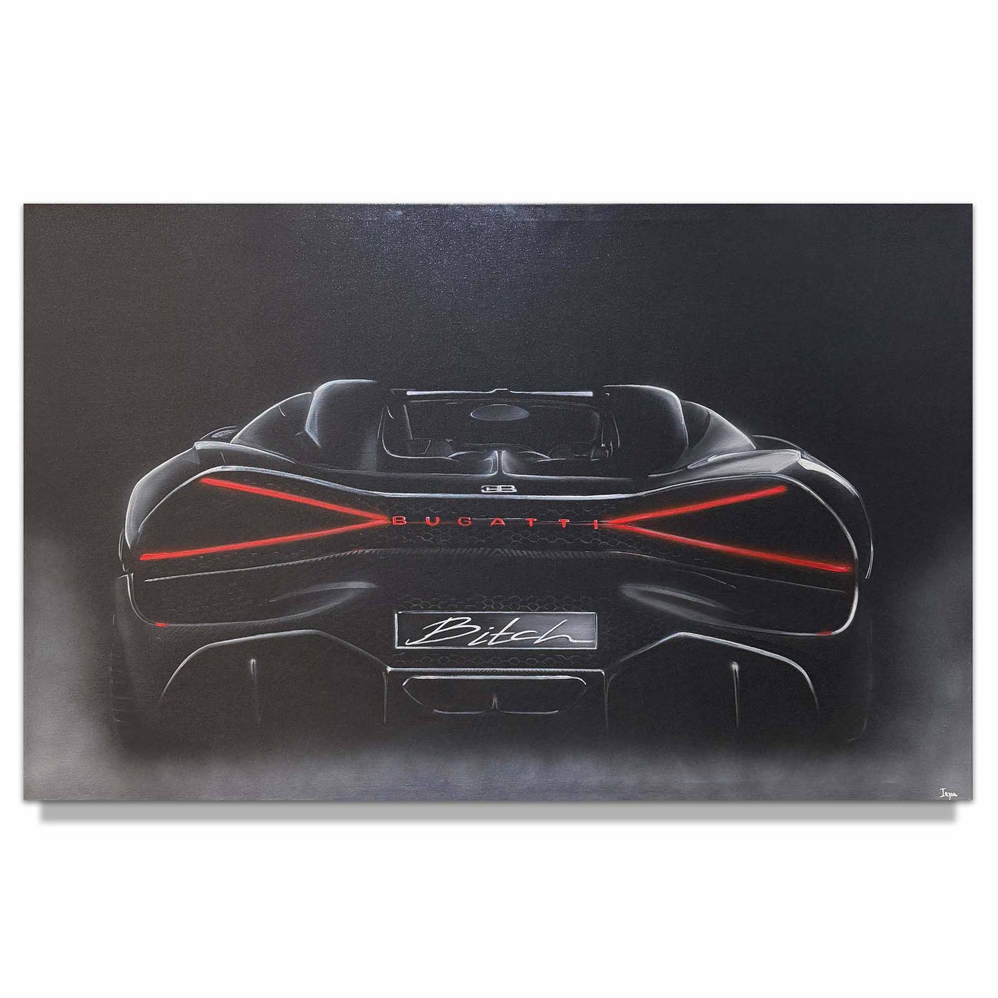 Iryna Miahka "Black Bugatti" Original Canvas